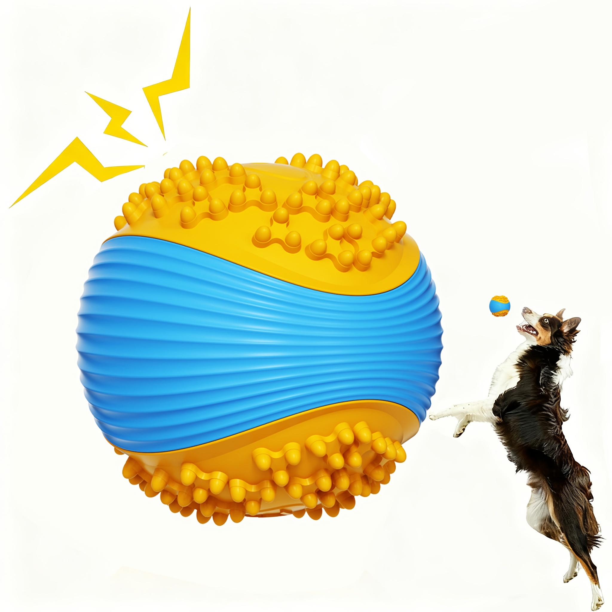 Indestructible Dog Chew Toy - 파괴 불가능한 강아지 삑삑이 공 장난감,