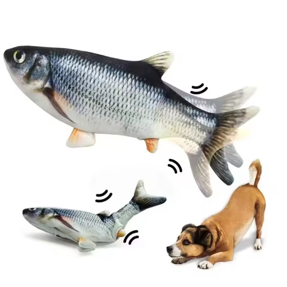 Electric Floppy Fish Dog Toy - 고양이 강아지 장난감 물고기 USB 충전