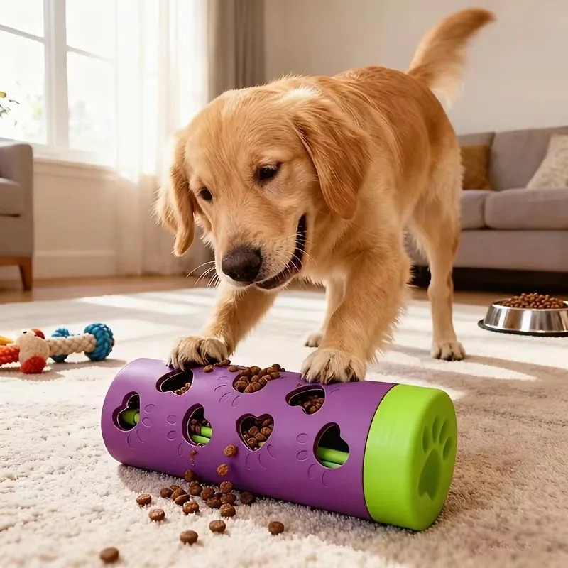 Rubber Treat Dispensing Dog Toy - 강아지용 고무 간식 배출 장난감, 물림