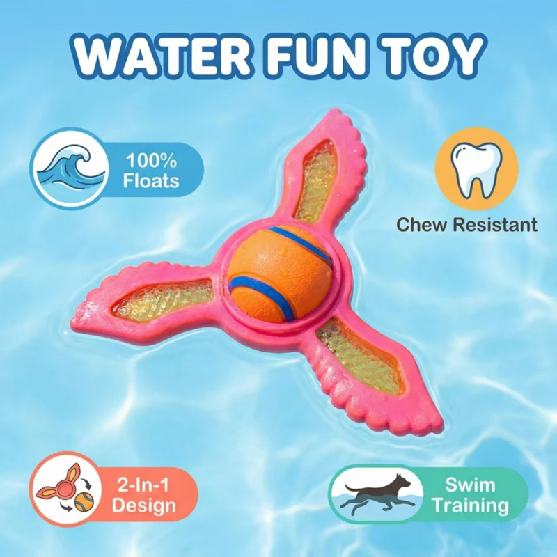Flying Disc Dog Training Toy - 강아지용 인터랙티브 플로팅 플라이 디스크 방수