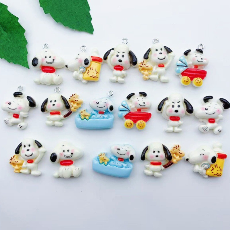 Dog Toys - 12개 레진 만화 강아지 펜던트, DIY