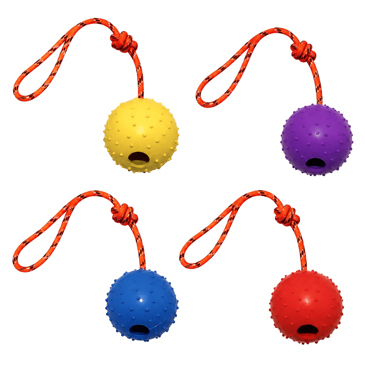 Dog Rope Toy Aggressive Chewers - 2개 세트 내구성 있는 고무 강아지