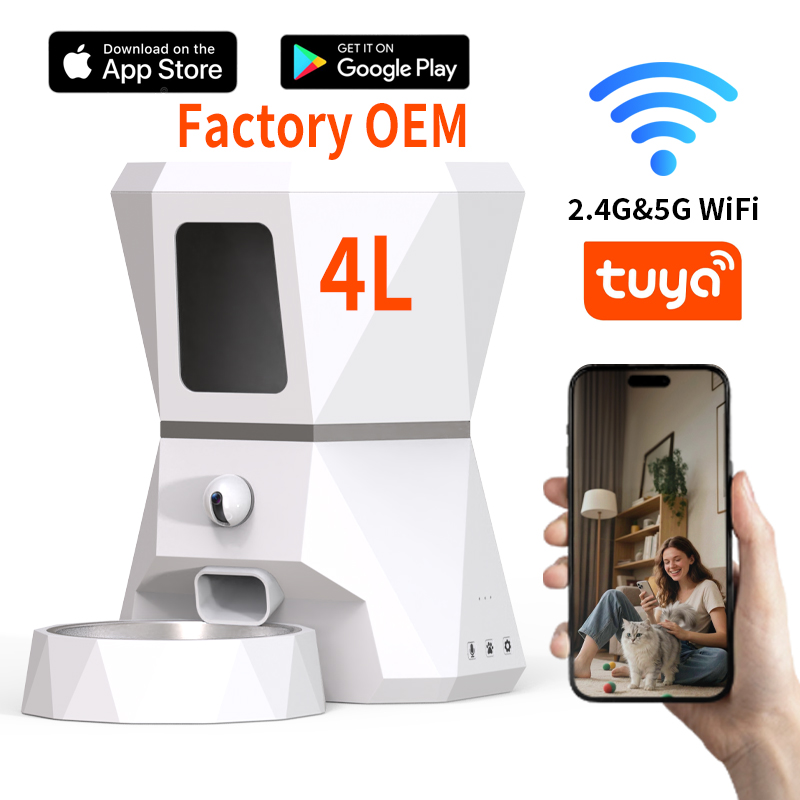 Pet Feeders - 최고급 4L 투야 앱 제어 WIFI