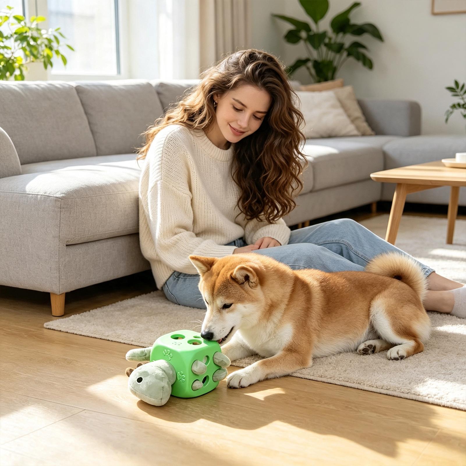 Rubber Treat Dispensing Dog Toy - 인터랙티브 강아지 장난감, 인터랙티브 활동 자극