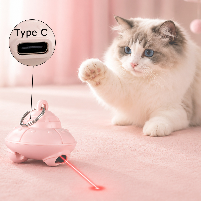 Laser Pointer Cat Toy Automatic - USB 충전식 전기 고양이 레이저 장난감