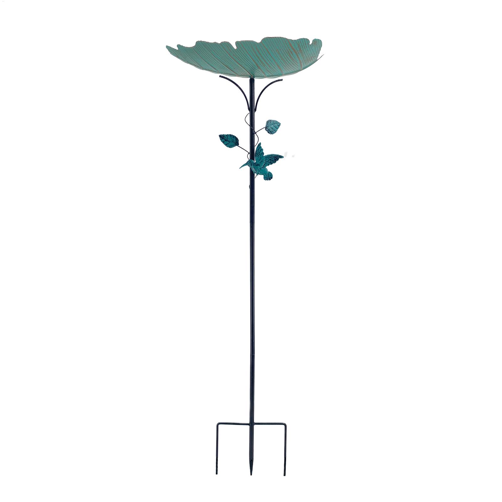 Pet Feeders - 야외용 안정적인 잎 모양 금속 새