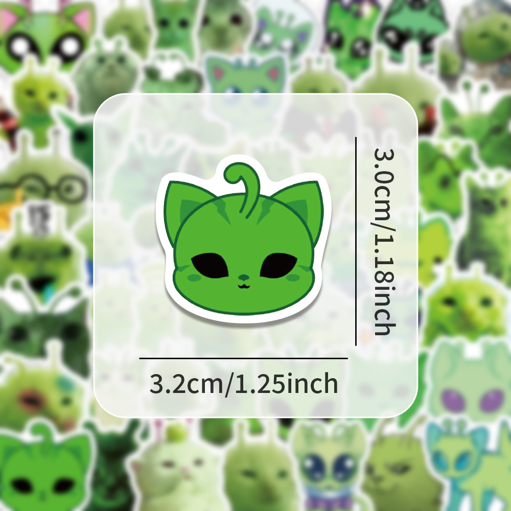 100개입 재미있는 외계인 고양이 이모티콘 스티커 장난 - Cat Toys 리뷰 및 가격