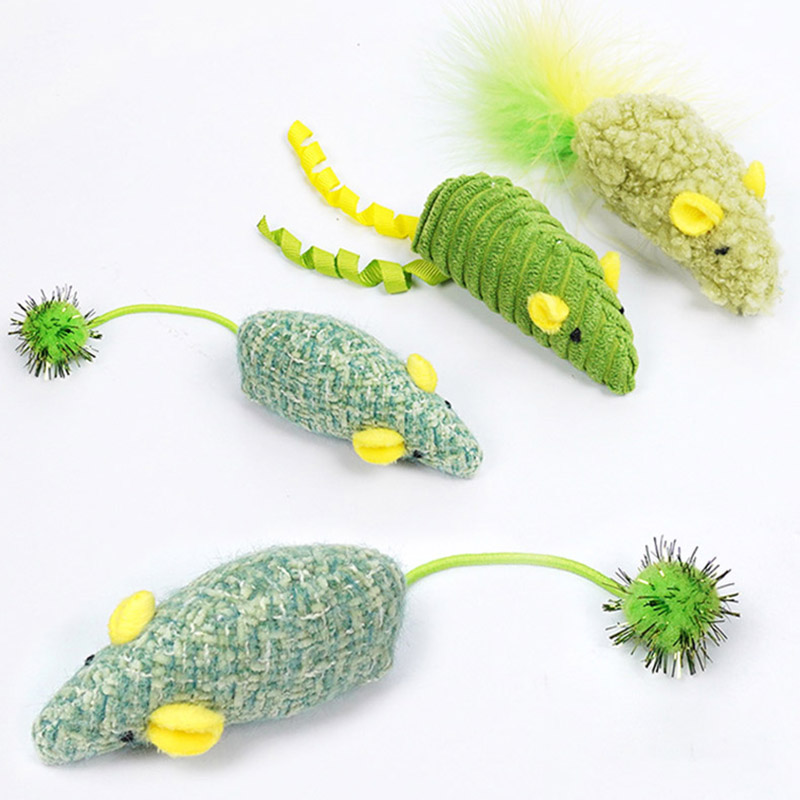 3개입 리얼리틱 쥐 인형 고양이 장난감 캣닢 내장 내구 - Catnip Interactive Plush Mouse 리뷰 및 가격