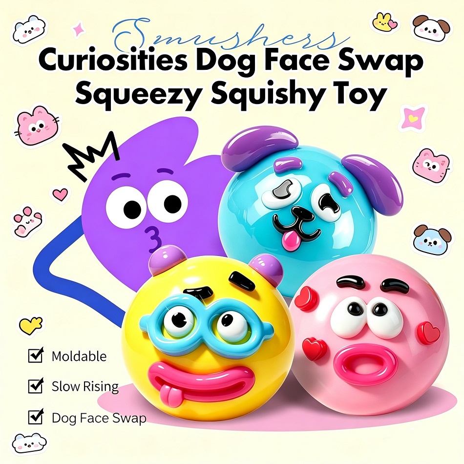 블라인드 박스 스머셔스 큐리오시티즈 도그 페이스 스왑  - Dog Toys 리뷰 및 가격