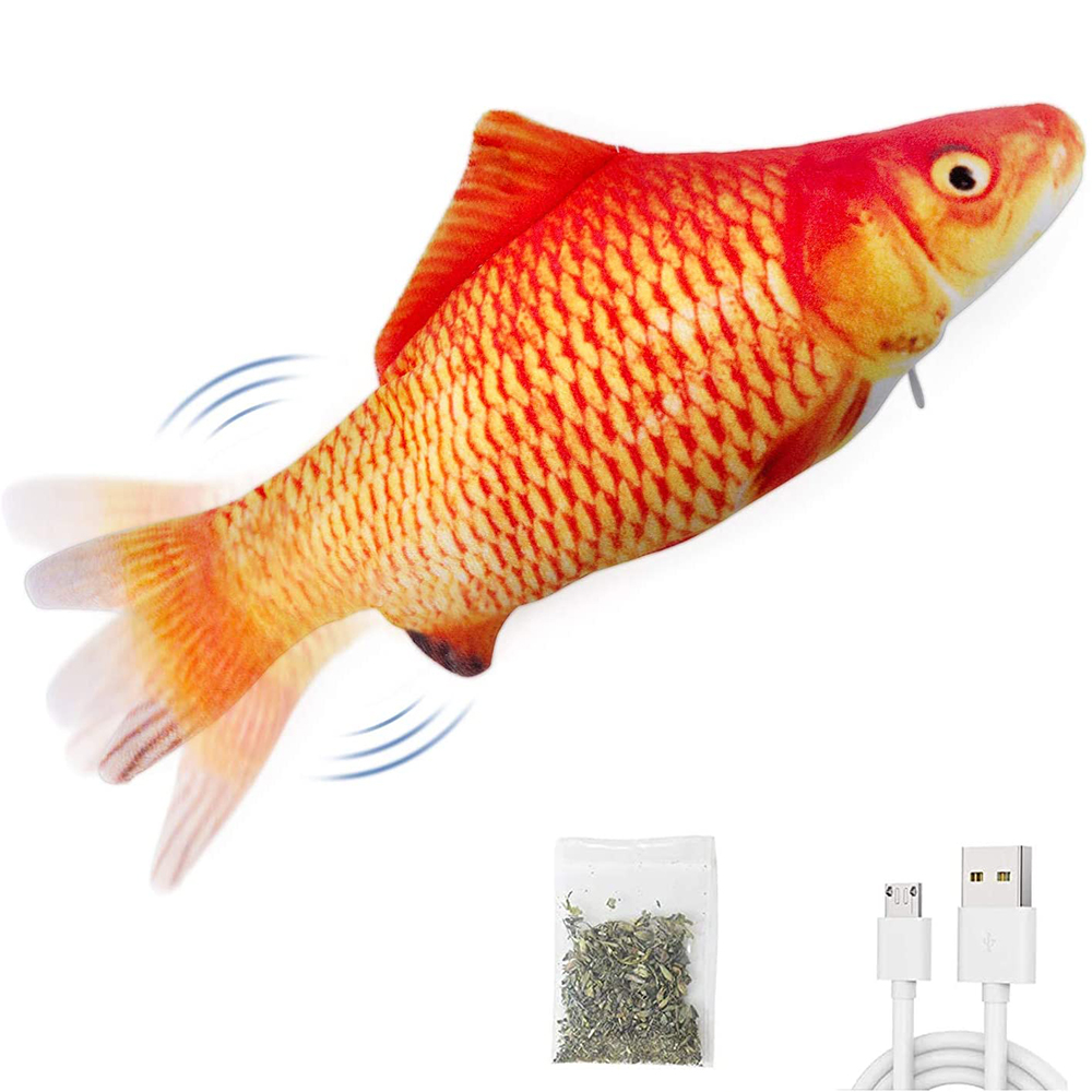 고양이 장난감 물고기 USB 충전식 인터랙티브 전기 물 - Electric Floppy Fish Dog Toy 리뷰 및 가격