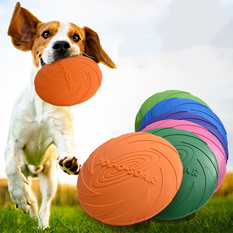 강아지와 고양이를 위한 상호작용형 실리콘 비행접시 장난 - Flying Disc Dog Training Toy 리뷰 및 가격