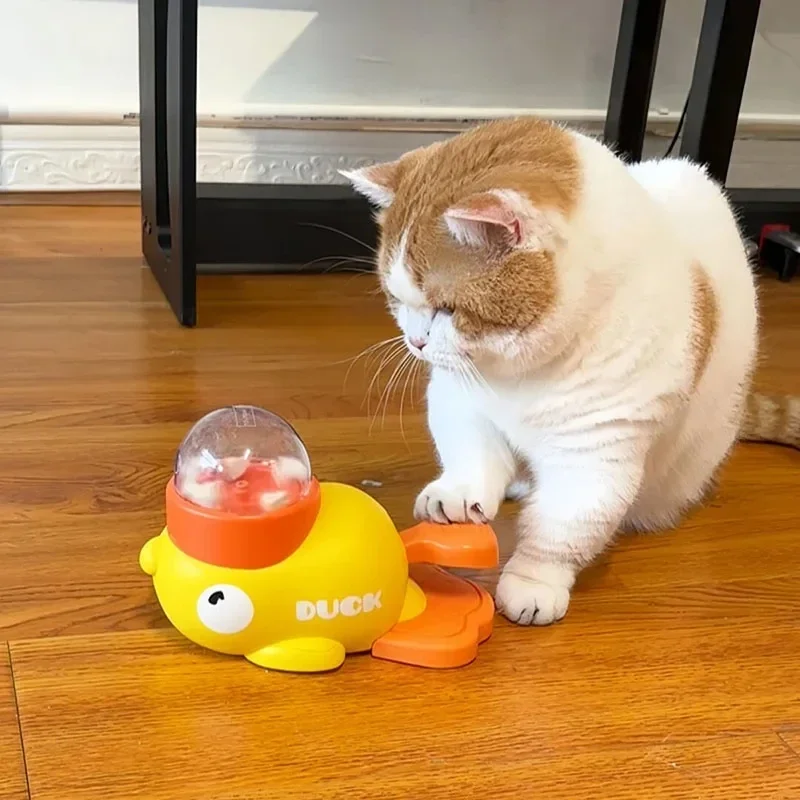 노란색 오리 모양의 인터랙티브 고양이 간식 디스펜서 내 - Dog Puzzle Feeder Toy 리뷰 및 가격