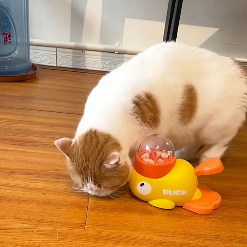 노란색 오리 모양의 인터랙티브 고양이 간식 디스펜서 내 - Dog Puzzle Feeder Toy 리뷰 및 가격