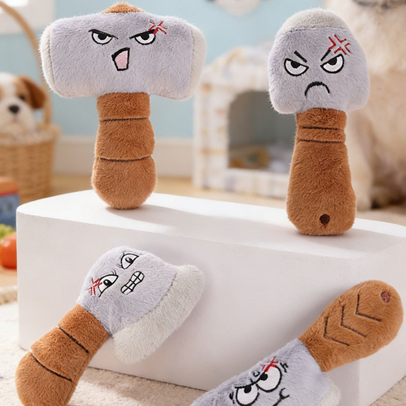 재미있는 얼굴의 플러시 강아지 장난감, 삑삑거리는 소리 - Interactive Squeaky Plush Dog Toy 리뷰 및 가격
