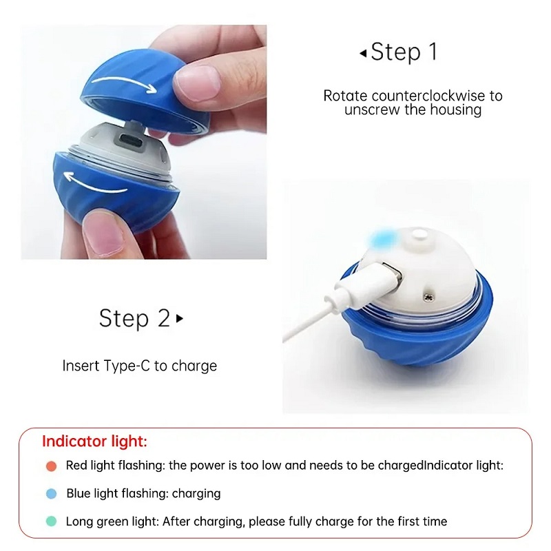 자동 이동 강아지 장난감 공 USB 충전식 스마트 바운 - Automatic Moving Dog Ball 리뷰 및 가격
