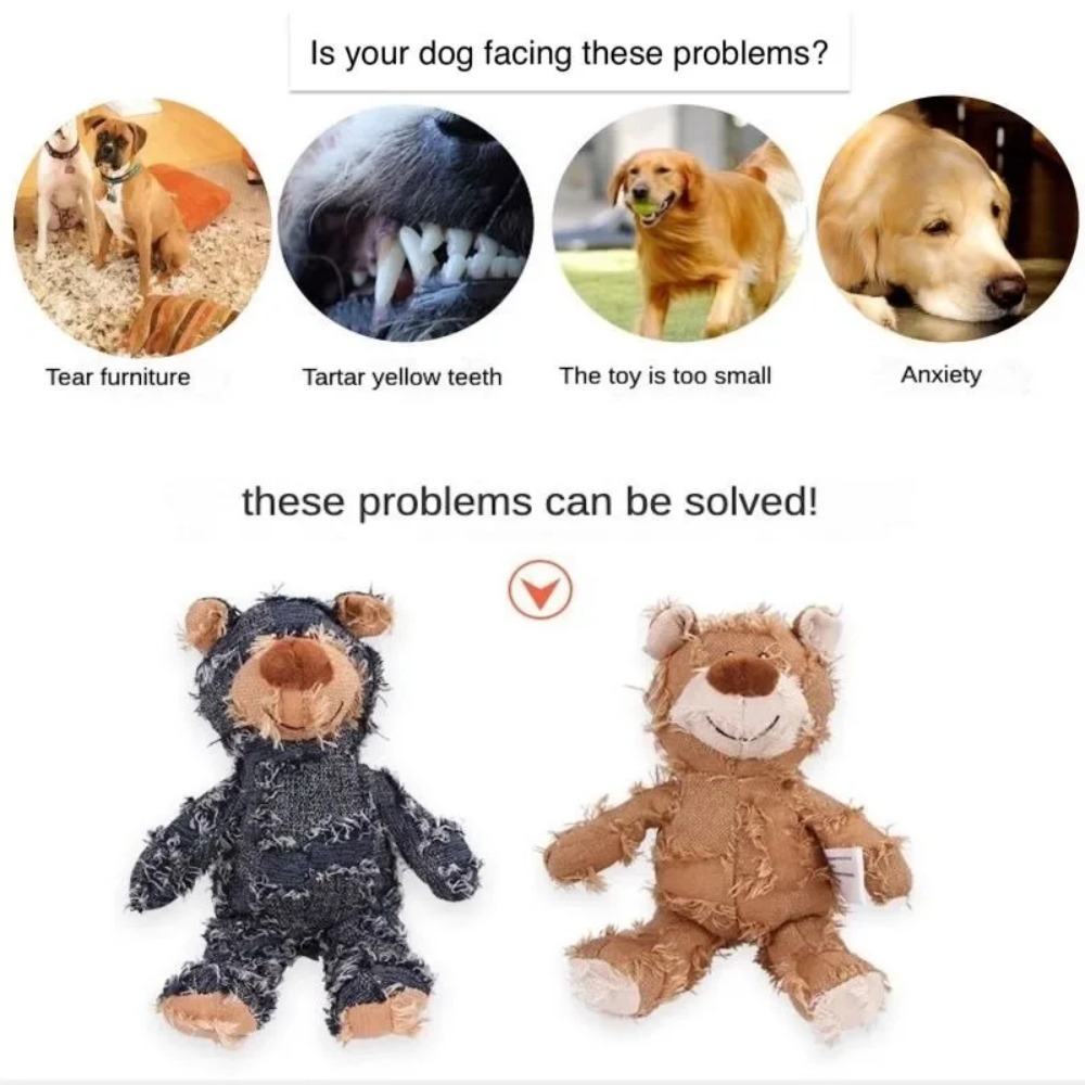 강아지 씹기 장난감, 내구성 강한 곰 인형 장난감, 삑 - Indestructible Dog Chew Toy 리뷰 및 가격