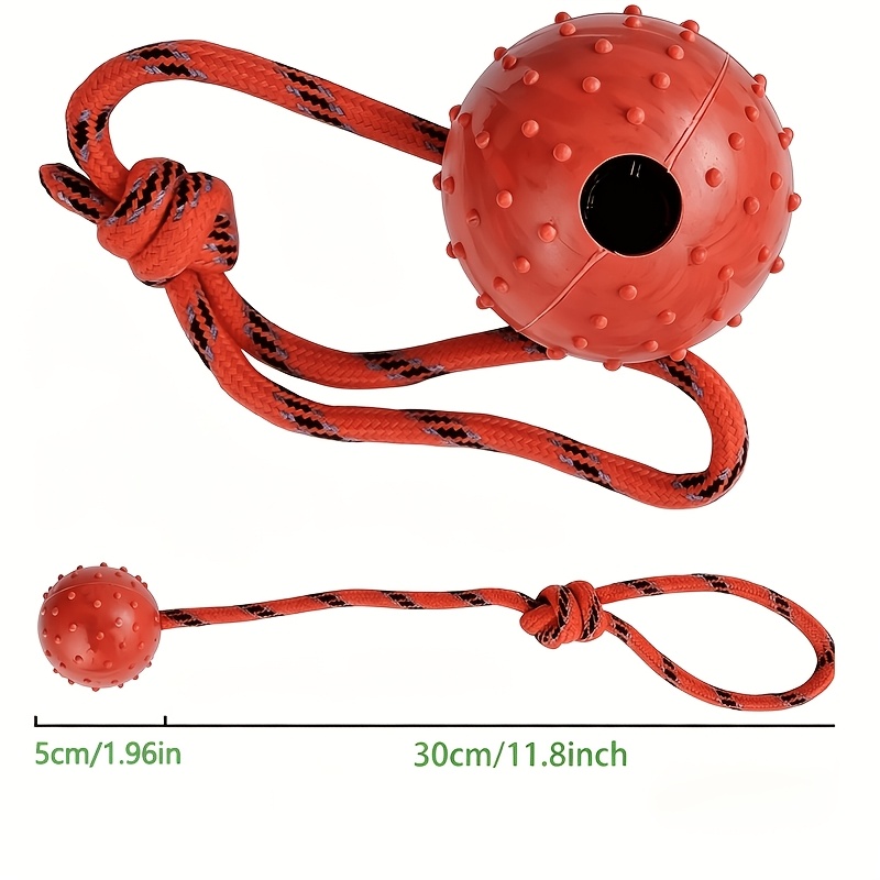 2개 세트 내구성 있는 고무 강아지 공(로프 포함),  - Dog Rope Toy Aggressive Chewers 리뷰 및 가격
