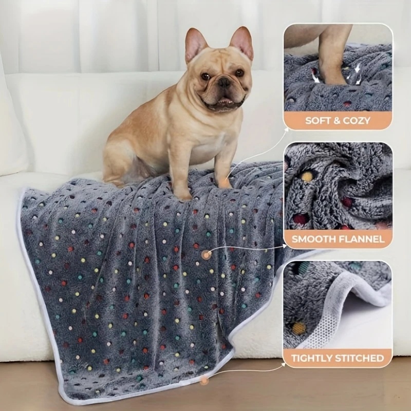3PCS 부드럽고 폭신한 애완동물 담요 귀여운 도트 무 - Pet Beds 리뷰 및 가격