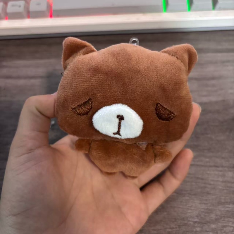 사랑스러운 갈색 곰과 작은 검은 고양이 봉제 인형 펜던 - Cat Toys 리뷰 및 가격