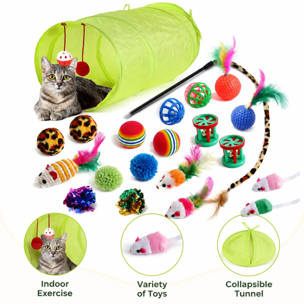 새끼 고양이 놀이 장난감 모음 세트: 깃털 막대, 봉제 - Catnip Interactive Plush Mouse 리뷰 및 가격