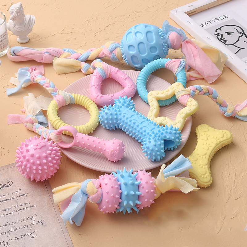 작은 개를위한 애완 동물 강아지 장난감 TPR 매듭 장 - Indestructible Dog Chew Toy 리뷰 및 가격