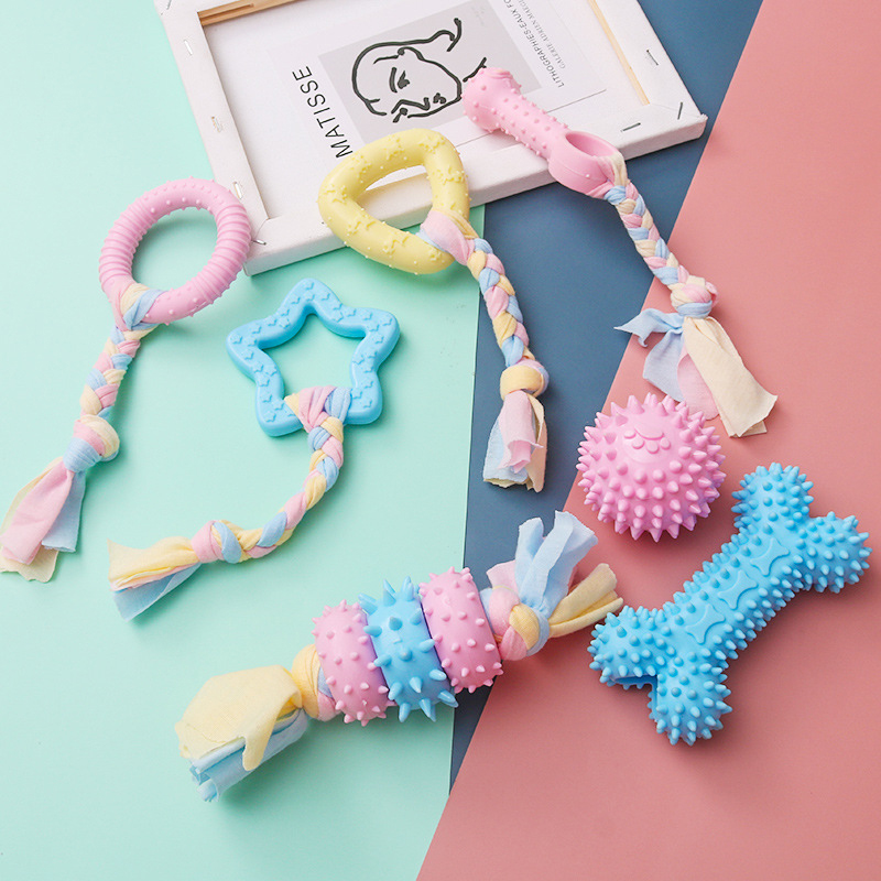 작은 개를위한 애완 동물 강아지 장난감 TPR 매듭 장 - Indestructible Dog Chew Toy 리뷰 및 가격